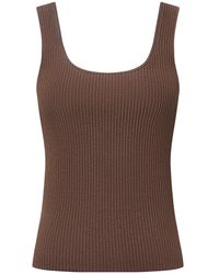 12 STOREEZ - Ribbed-Knit Tank Top - Lyst