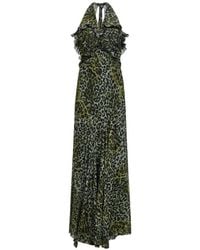 Blumarine - Leopard-Print Ruffled Dress - Lyst