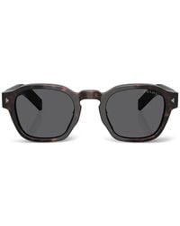 Prada - Tortoiseshell-Effect Geometric-Frame Sunglasses - Lyst