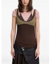 ANDERSSON BELL - Camiseta A Capas Con Ribete De Encaje - Lyst