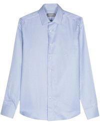 Canali - Geometric-Pattern Cotton Shirt - Lyst