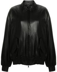 Wardrobe NYC - Drop-Shoulder Leather Bomber Jacket - Lyst