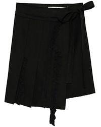 OPEN YY - Pleated Wrapped Mini Skirt - Lyst