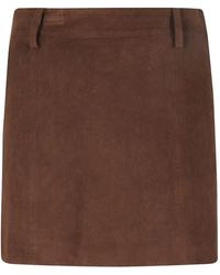 DUNST - Suede-Effect Mini Skirt - Lyst