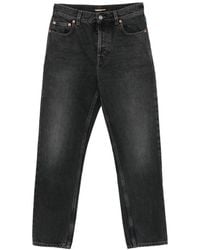 Saint Laurent - High-Rise Cropped Slim-Fit Jeans - Lyst