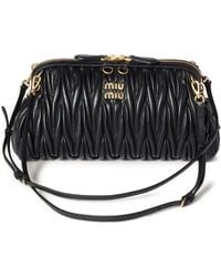 Miu Miu - Caprice Matelassé Leather Clutch Bag - Lyst