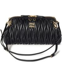 Miu Miu - Matelassé Leather Clutch Bag - Lyst