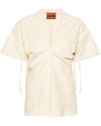 Colville - Canvas-Bluse Mit V-Ausschnitt - Lyst
