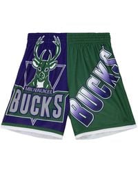 Mitchell & Ness - Nba Milwaukee Bucks Big Face 5.0 Shorts - Lyst