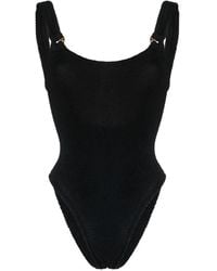 Hunza G - Domino スクープネック ワンピース水着 - Lyst