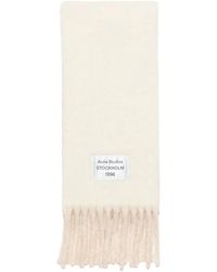 Acne Studios - Logo-Patch Fringed Scarf - Lyst