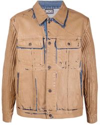 DIESEL - Panelled Denim Jacket - Lyst