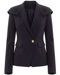Saiid Kobeisy - Ruffled Tailored Blazer Jacket - Lyst