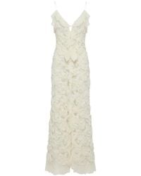 Nissa - Floral Embroidery Maxi Dress - Lyst