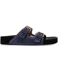 Isabel Marant - Sandalen Lennyo Aus Veloursleder - Lyst