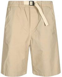 MSGM - Belted Cotton Shorts - Lyst