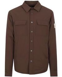 AFTER LABEL - Bellunon Logo-Patch Button-Down Jacket - Lyst