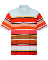 Paul Smith - Bold Stripe Cotton Polo Shirt - Lyst