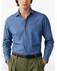 Hackett - Kent Cutaway-Collar Chambray Shirt - Lyst