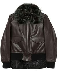 Sacai - Leather Jacket - Lyst