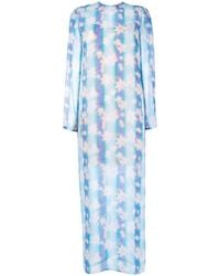 Nina Ricci - Floral Long-sleeve Maxi Dress - Lyst