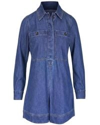 Veronica Beard - Button-Fastening Long-Sleeve Mini Dress - Lyst