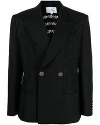 Casablanca - Broderie Anglaise Double-breasted Blazer - Lyst
