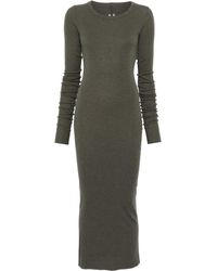 Rick Owens - Midikleid mit langen Ärmeln - Lyst