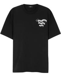 Versace - Printed Cotton-Jersey Regular T-Shirt - Lyst