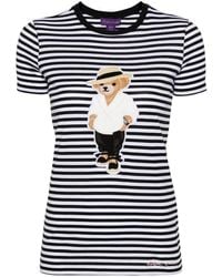 Ralph Lauren Collection - Polo Bear-patch Cotton T-shirt - Lyst