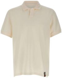 Dekker - Ribbed Trim V-Neck Polo Shirt - Lyst