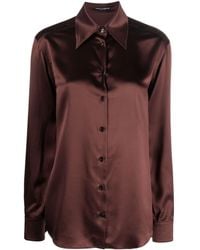Dolce & Gabbana - Satin-finish Silk Shirt - Lyst