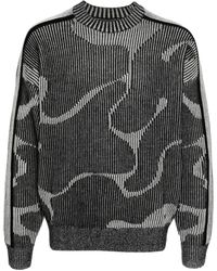 Emporio Armani - Abstract-pattern Wool Jumper - Lyst