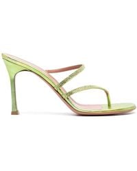 AMINA MUADDI - Sandales À Ornements En Cristal 105 Mm - Lyst