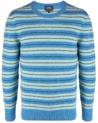 A.P.C. - Horizontal-Knit Jumper - Lyst