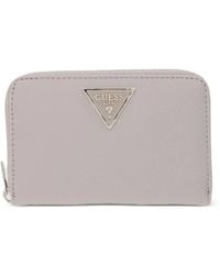 Guess - Laurel Logo-Plaque Zip-Around Wallet - Lyst