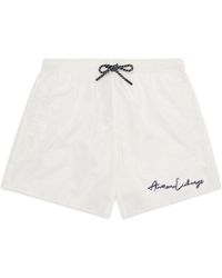 Armani Exchange - Logo-print Swim Shorts - Lyst