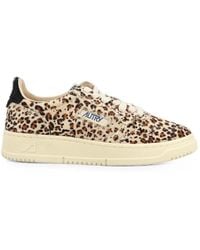 Autry - Medalist Leopard-Print Pony-Hair Sneakers - Lyst