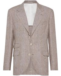 Brunello Cucinelli - Check-Pattern Blazer - Lyst