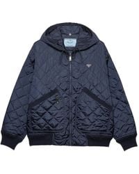 Prada - Zipped Hooded Jacket - Lyst