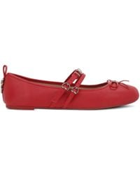 Pinko - Bow-Detail Ballet Flats - Lyst