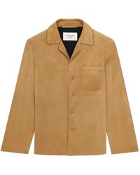 Saint Laurent - Front-Pocket Collared Leather Jacket - Lyst