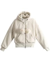 Moose Knuckles - Oro Bunny Omkeerbare Hoodie Met Pompon En Rits - Lyst