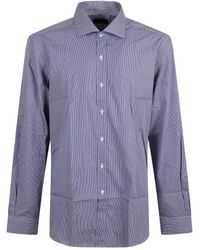 Fay - Striped-Pattern Long-Sleeve Shirt - Lyst