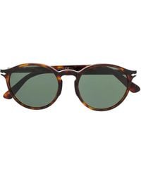 Persol - Tortoiseshell-Effect Round-Frame Sunglasses - Lyst