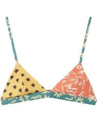 Donde Esteban - Star-Print Triangle Bikini Top - Lyst