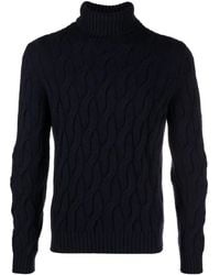 Zanone - Cable-Knit Roll-Neck Jumper - Lyst