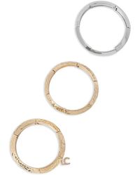 Lola Casademunt - Logo-Charm Hammered-Effect Bracelets (Set Of Three) - Lyst