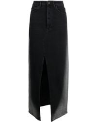 3x1 - Elizabella Maxi Front-slit Denim Skirt - Lyst