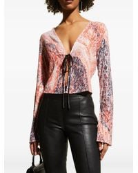 In the mood for love - Ruddy Marble-Print Sequinned Blouse - Lyst